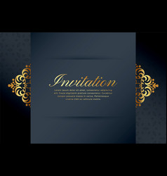 Elegant Golden Swirl Dark Background Design For