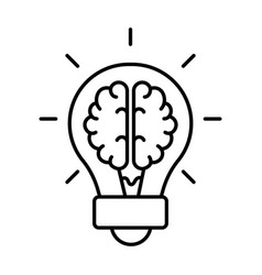 Profile Brain Idea Bulb Icon