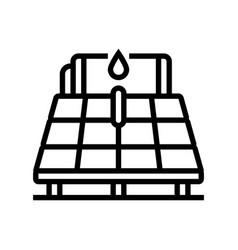 Solar Water Heater Line Icon