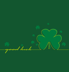 St Patricks Day Greeting Card Template Shamrock