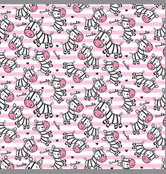 Zebra Cute Pattern Kids Tshirt Design