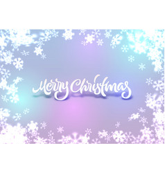 Christmas Snowflakes Background With Falling Snow