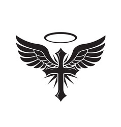 Angel praying logo Royalty Free Vector Image - VectorStock