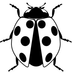 Cute Ladybug Or Ladybird Simple Flat Design Red