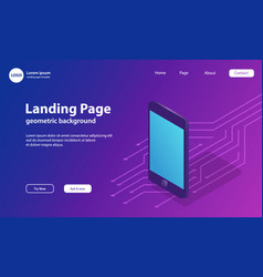 Landing Page Template With Circuit Board And