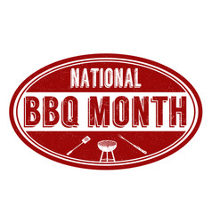 National Bbq Month Sign Or Stamp