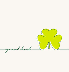 St Patricks Day Greeting Card Template Shamrock