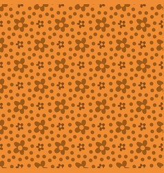 Ditzy Ochre Tiny Flowers Seamless Pattern