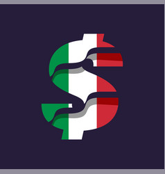 Italy Symbol Flag Dollar