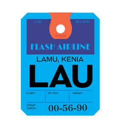 Lamu Airport Luggage Tag