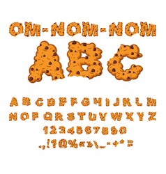 Om Nom Nom Abc Cookies Font Biscuits