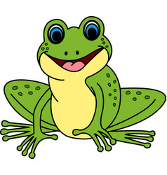 Cute Cartoon Frog Of Funny Green