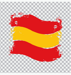 Spain Country Transparent Wavy Flag Grunge Brush