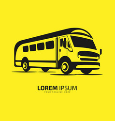 A Logo Of School Bus Icon Design Silhouette Coach