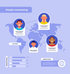 Hand Drawn Connecting People Infographic Template