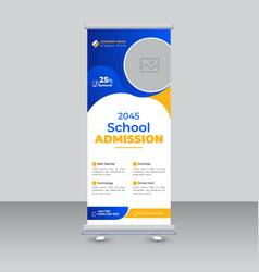 Modern Creative School Admission Roll Up Banner