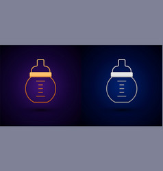 Gold And Silver Baby Milk In A Bottle Icon