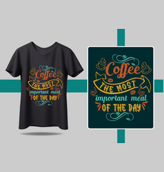 Coffee T Shirt Design Modern Brush Calligraphy