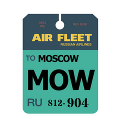 Moscow Airport Luggage Tag