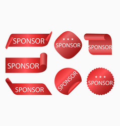 Set Red Sponsor Stickers