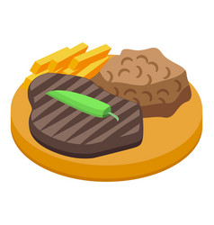 Belgrade Bbq Icon Isometric Serbia Travel