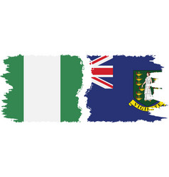 British Virgin Islands And Nigeria Grunge Flags