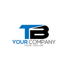 Letter Tb Flat Design Logo