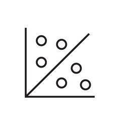 Regression Data Analysis Icon With Black Outline