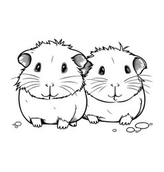 Hamster And Guinea Pig Black White