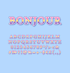 Bonjour Vintage 3d Alphabet Set