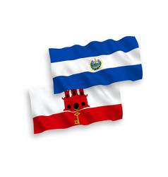 Flags Of Republic Of El Salvador And Gibraltar