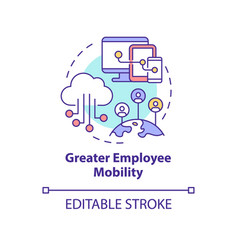 Greater Employee Mobility Concept Icon