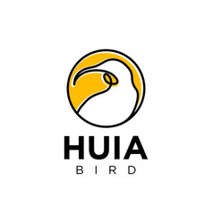 Abstract Logo For Rare Huia Bird Icon Design