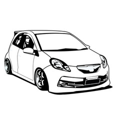 Small City Car Black And White Design