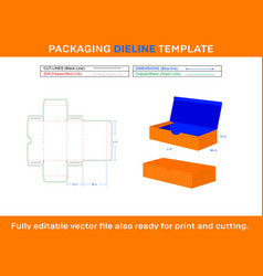 Storage Box Shoe Rectangular Dieline