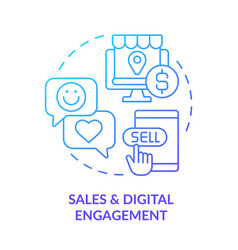 Sales And Digital Engagement Blue Gradient