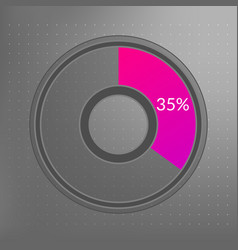 35 Percent Isolated Pie Chart Percentage