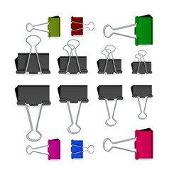 Small Binder Clips Isolated On White