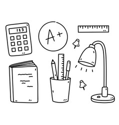 A Set Of School Or Student Items