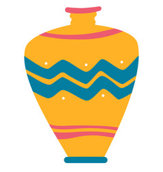 Clay Decorative Jug - Modern Flat Design Style