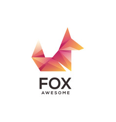 Fox Geometric Logo Colorful Abstract