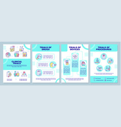 Clinical Trials Types Turquoise Brochure Template