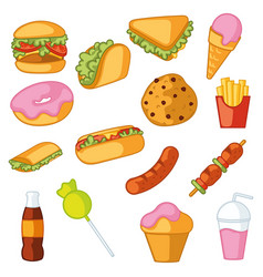 Fast Food Icon Pattern Restaurant Wallpaper