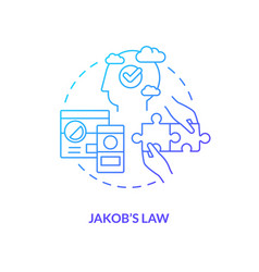 Jakob Nielsen Law Blue Gradient Concept Icon