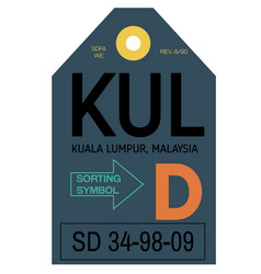 Kuala Lumpur Airport Luggage Tag