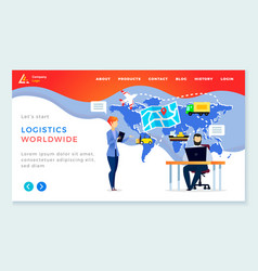 Logistics Worldwide Shipping And Delivery Website