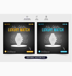 Luxury Watch Sale Social Media Post With Yellow