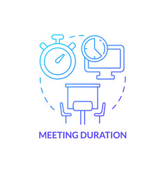 Meeting Duration Blue Gradient Concept Icon