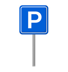 Parking Sign And Pole Or Area