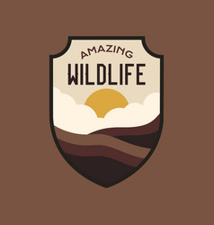 Wildlife Logo Design With Nature Landscape